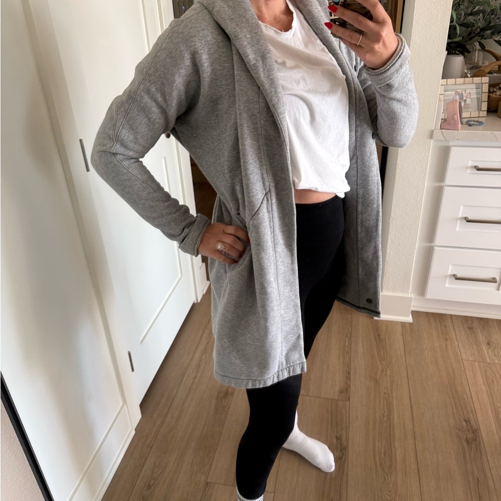 Lululemon Gray Sweatshirt Cardigan - size 8